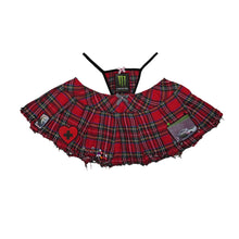 Load image into Gallery viewer, Distressed Plaid Mini Skirt
