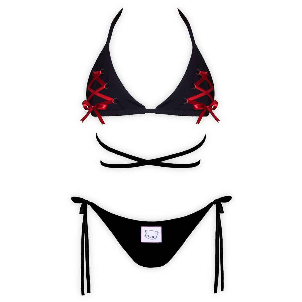 Widow Bikini Set by the brand Mellow Kiti, handmade in New Zealand